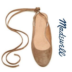 Madewell April Ankle Wrap Ballet Flat Lace Up 9.5